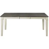 Huron Rectangular Single Leaf Dining Table in Chalk-Cocoa Bean by A-America