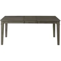 Huron Rectangular Single Leaf Dining Table in Distressed Gray by A-America