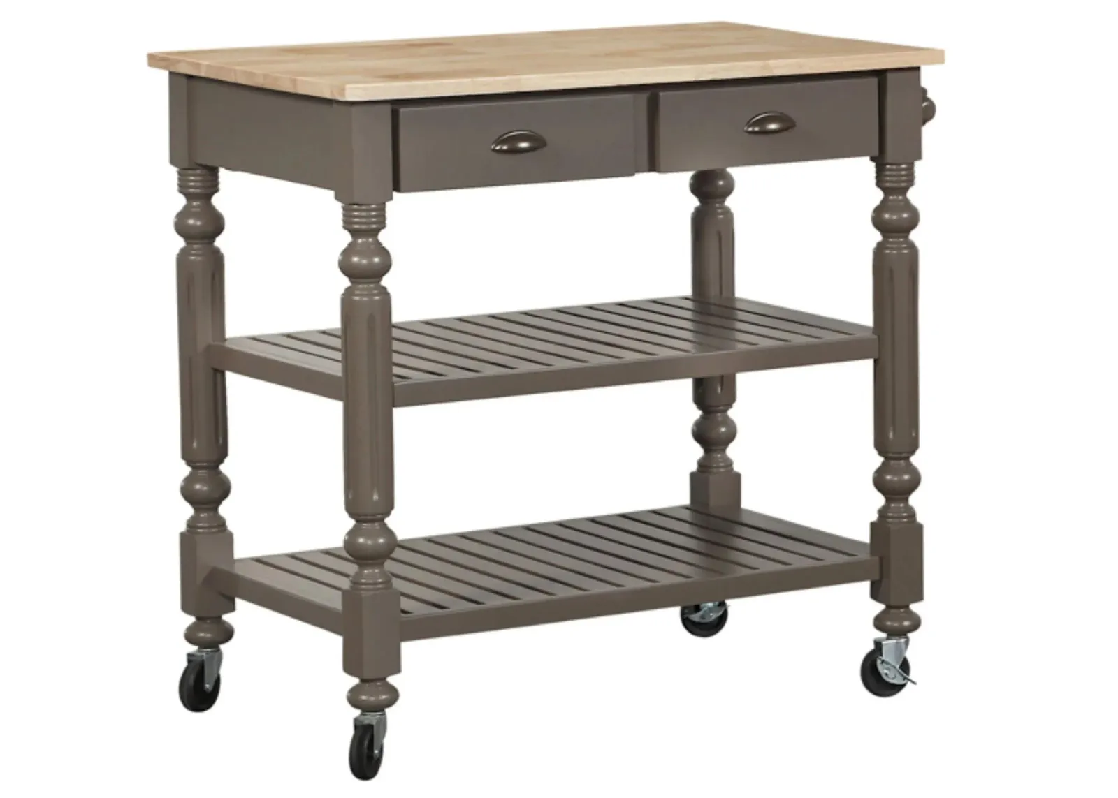 Payson Kitchen Cart in Taupe by Bernards Furniture Group