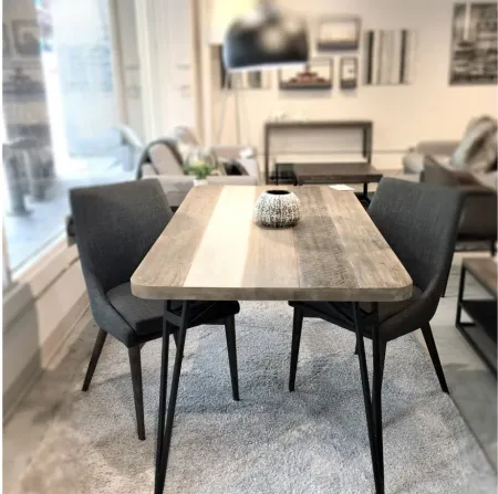 Metro Noir Havana Dining Table in Brown, White by LH Imports Ltd