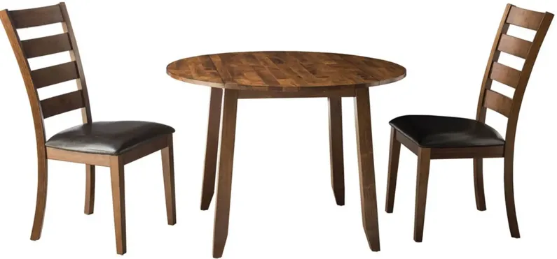 Kona Round Drop Leaf Dining Table in Brandy by Intercon