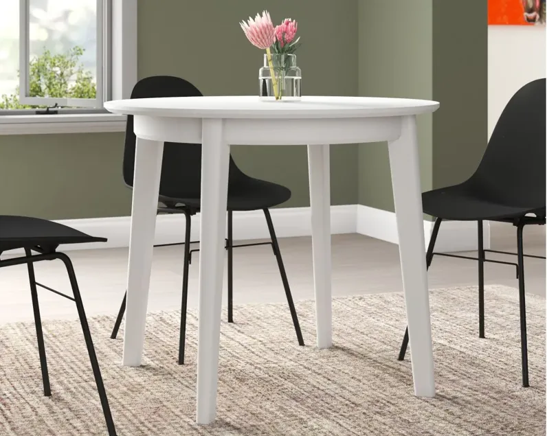 Atle 36" Round Table in White by EuroStyle