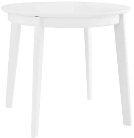 Atle 36" Round Table in White by EuroStyle