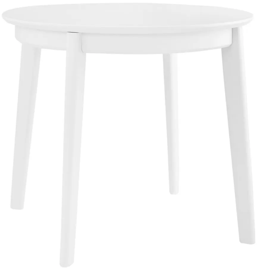 Atle 36" Round Table in White by EuroStyle