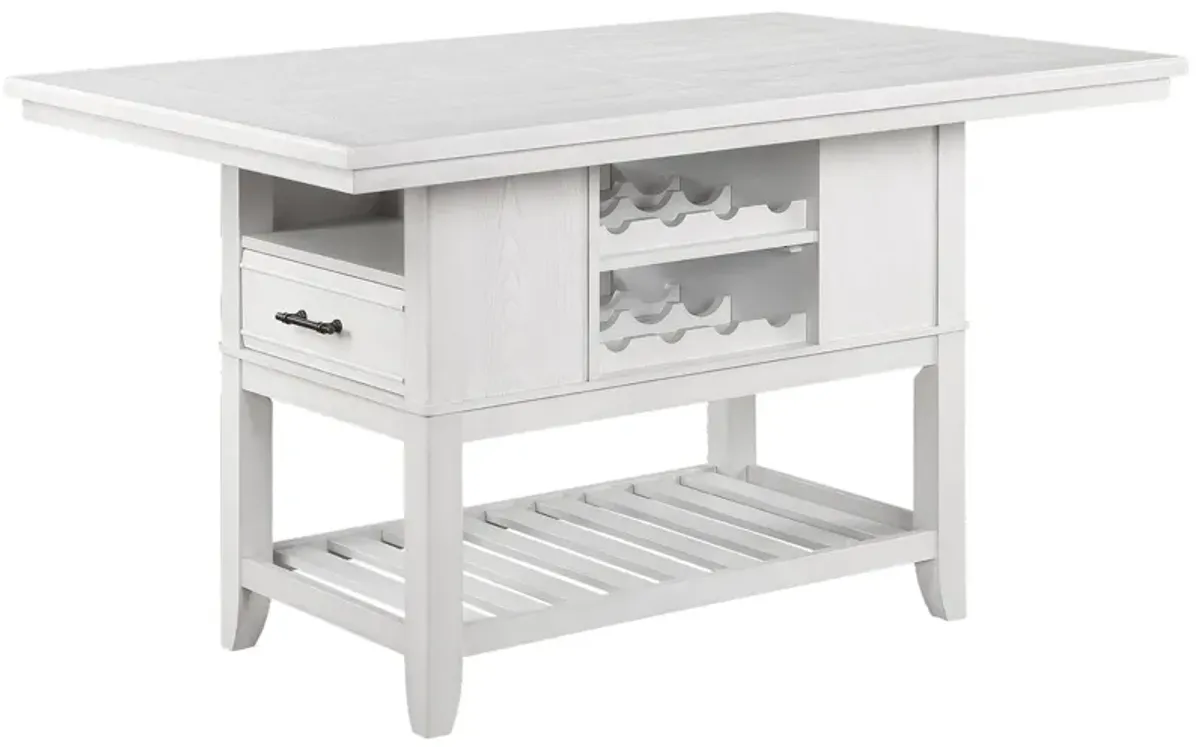 Wendy Counter Height Table in White by Crown Mark