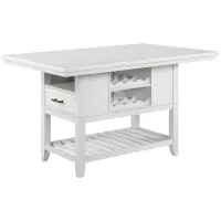 Wendy Counter Height Table in White by Crown Mark