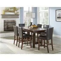 Kona Trestle 7-pc. Counter Height Dining Set in Merlot by Intercon