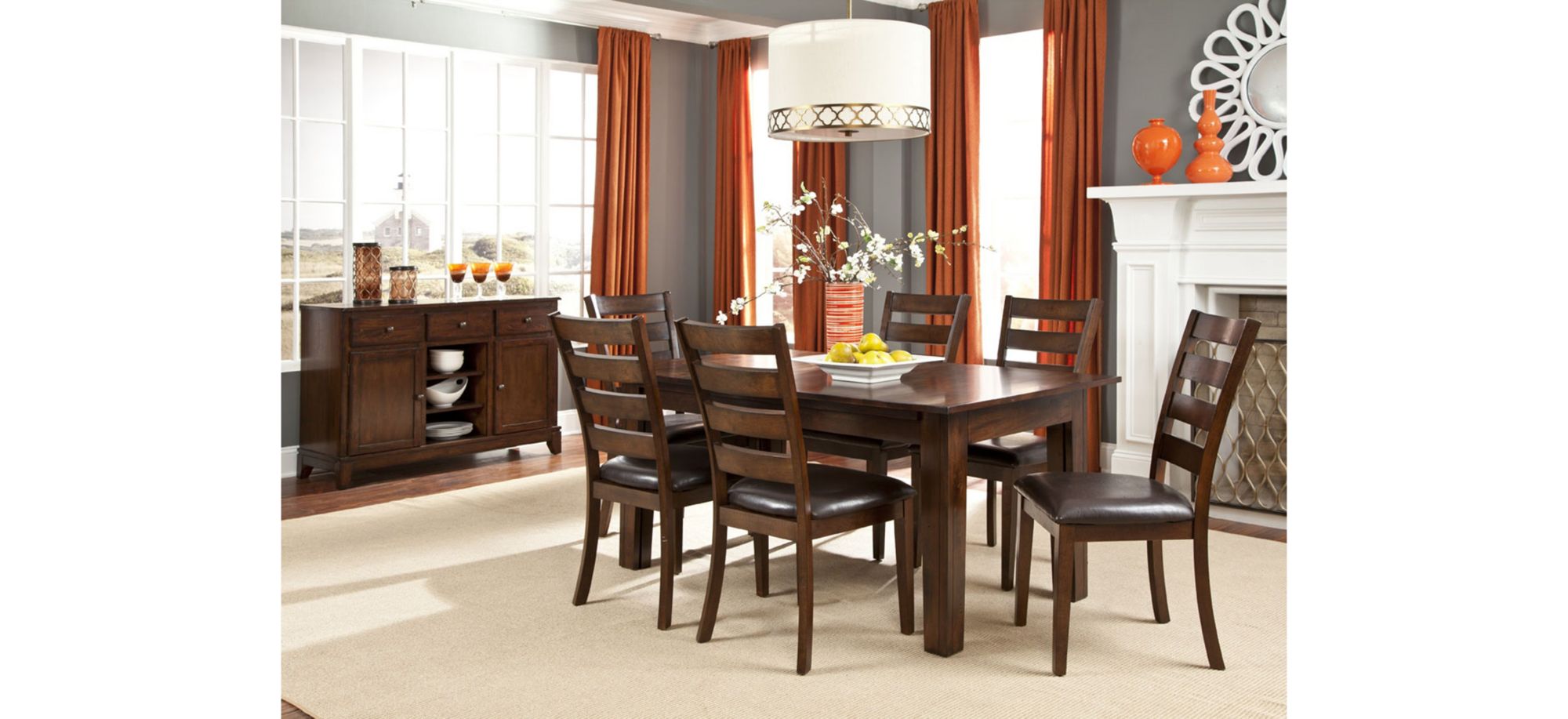 Kona Butterfly Leaf Dining Table in Merlot by Intercon