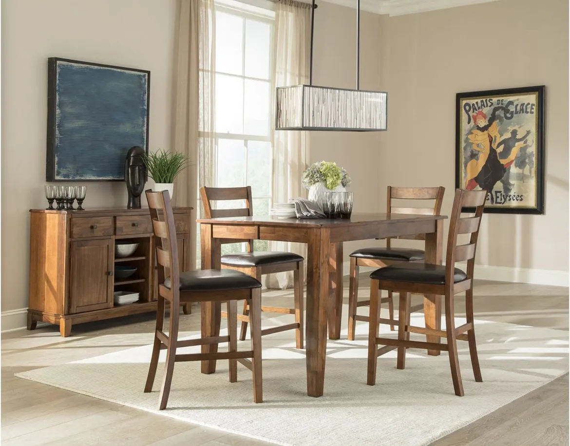 Kona 5-pc. Counter Height Dining Set in Brandy by Intercon