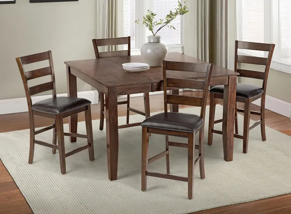 Kona 5-pc. Counter Height Dining Set in Merlot by Intercon