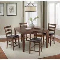 Kona 5-pc. Counter Height Dining Set in Merlot by Intercon
