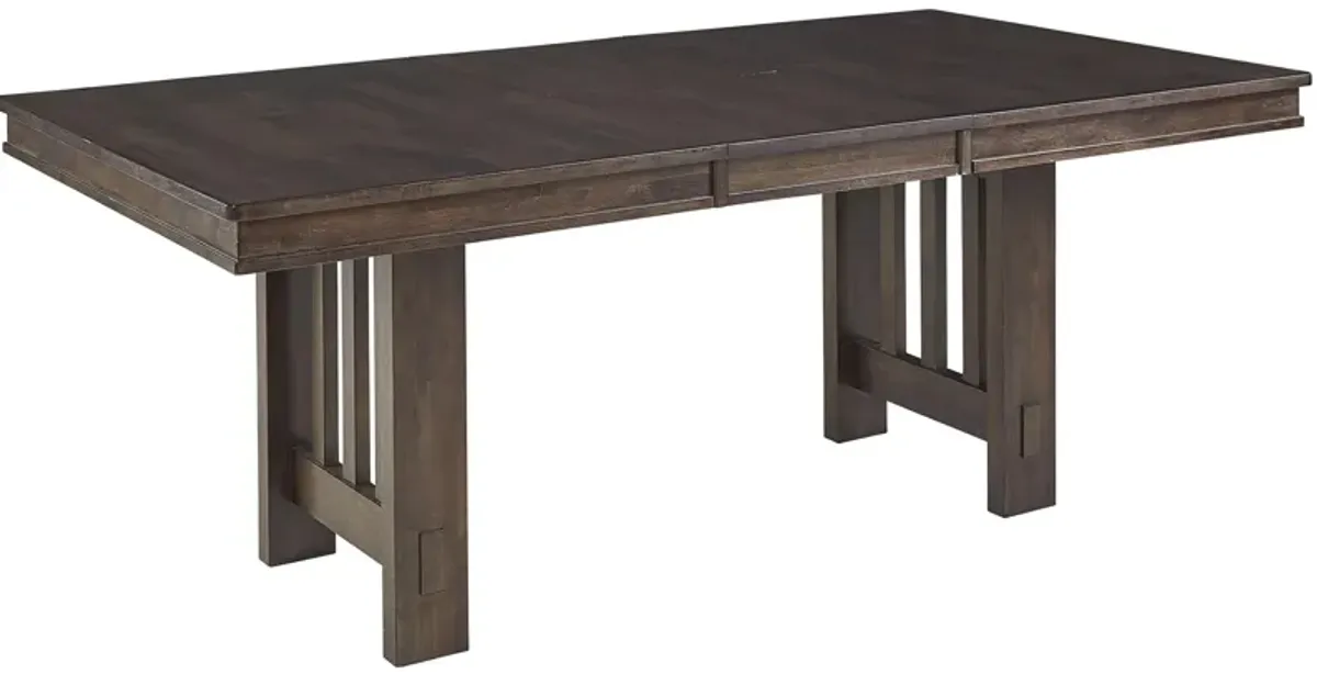 Bremerton Rectangular Dining Table with Butterfly Leaf in Warm Gray by A-America