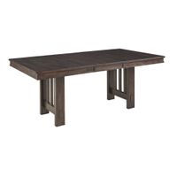 Bremerton Rectangular Dining Table with Butterfly Leaf in Warm Gray by A-America