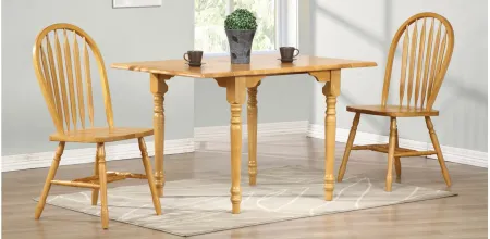 Oak Selections Drop Leaf Dining Table in Light oak finish by Sunset Trading