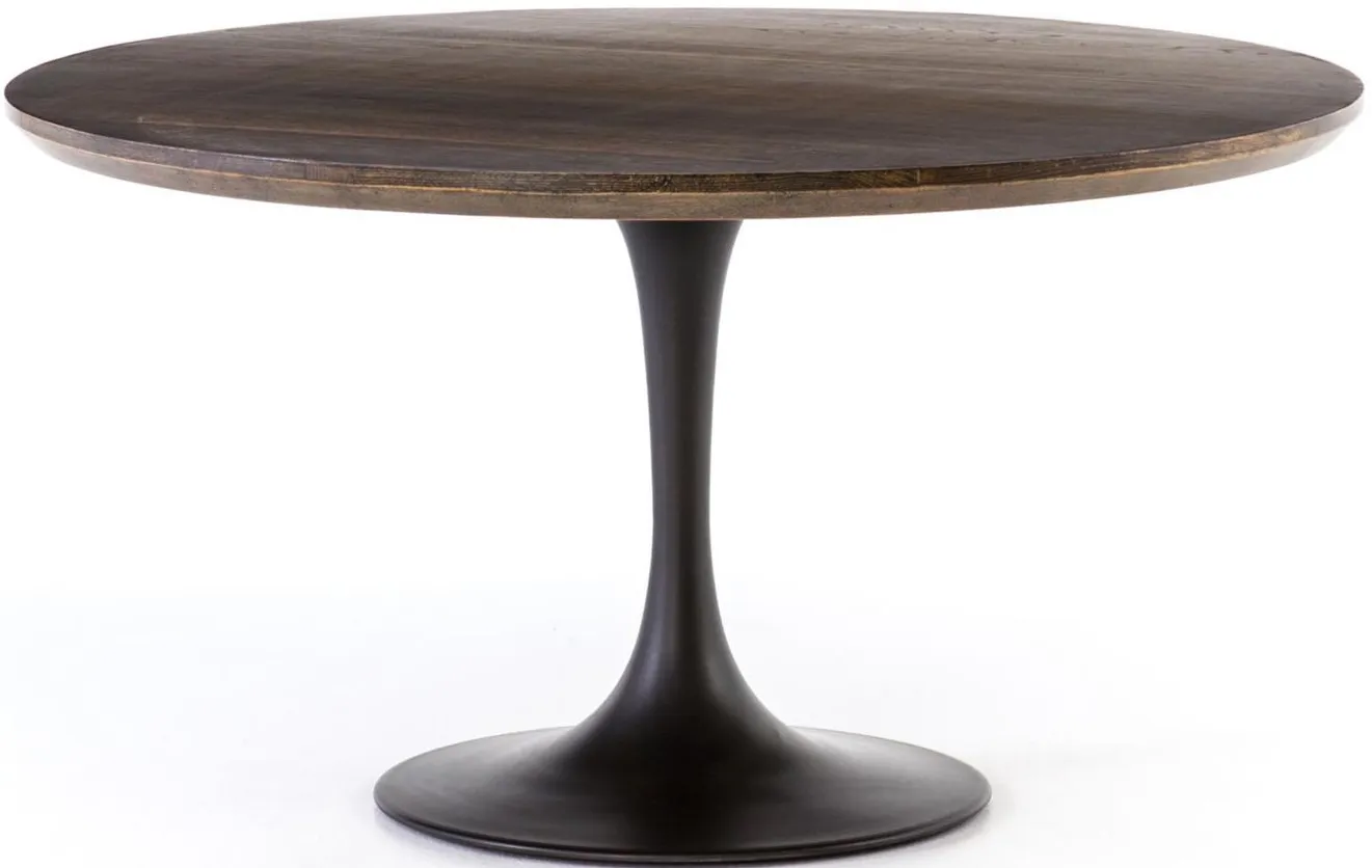 Hughes 55" Dining Table in English Brown Oak Veneer by Four Hands