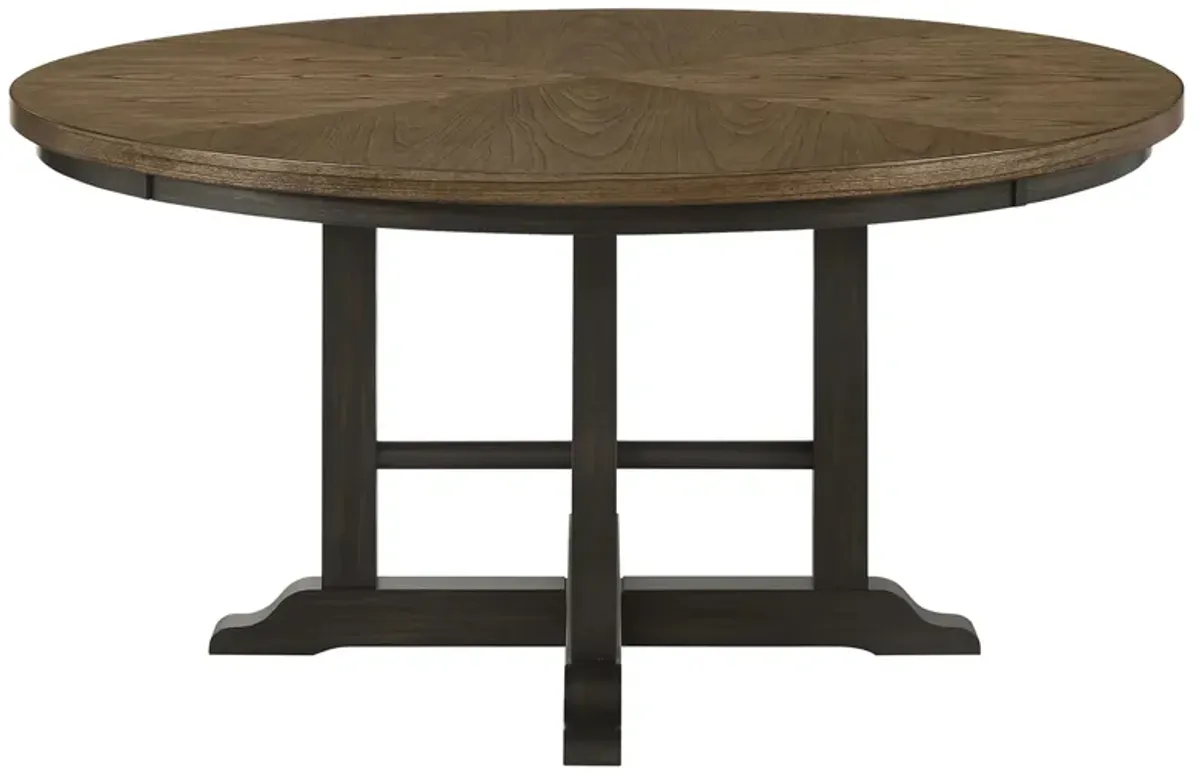 Hilara Dining Table in Nutmeg / Charcoal by Crown Mark