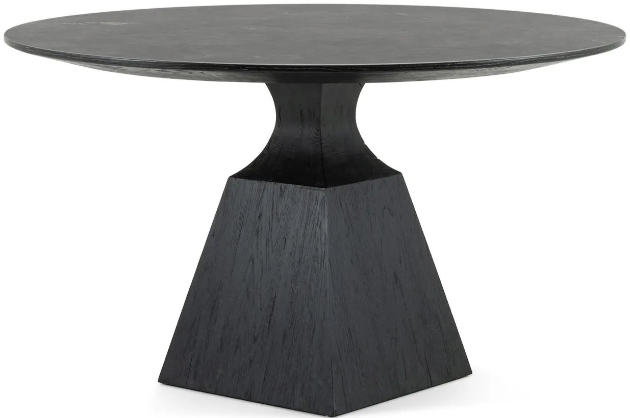 Hughes Dining Table in Washed Black by Four Hands