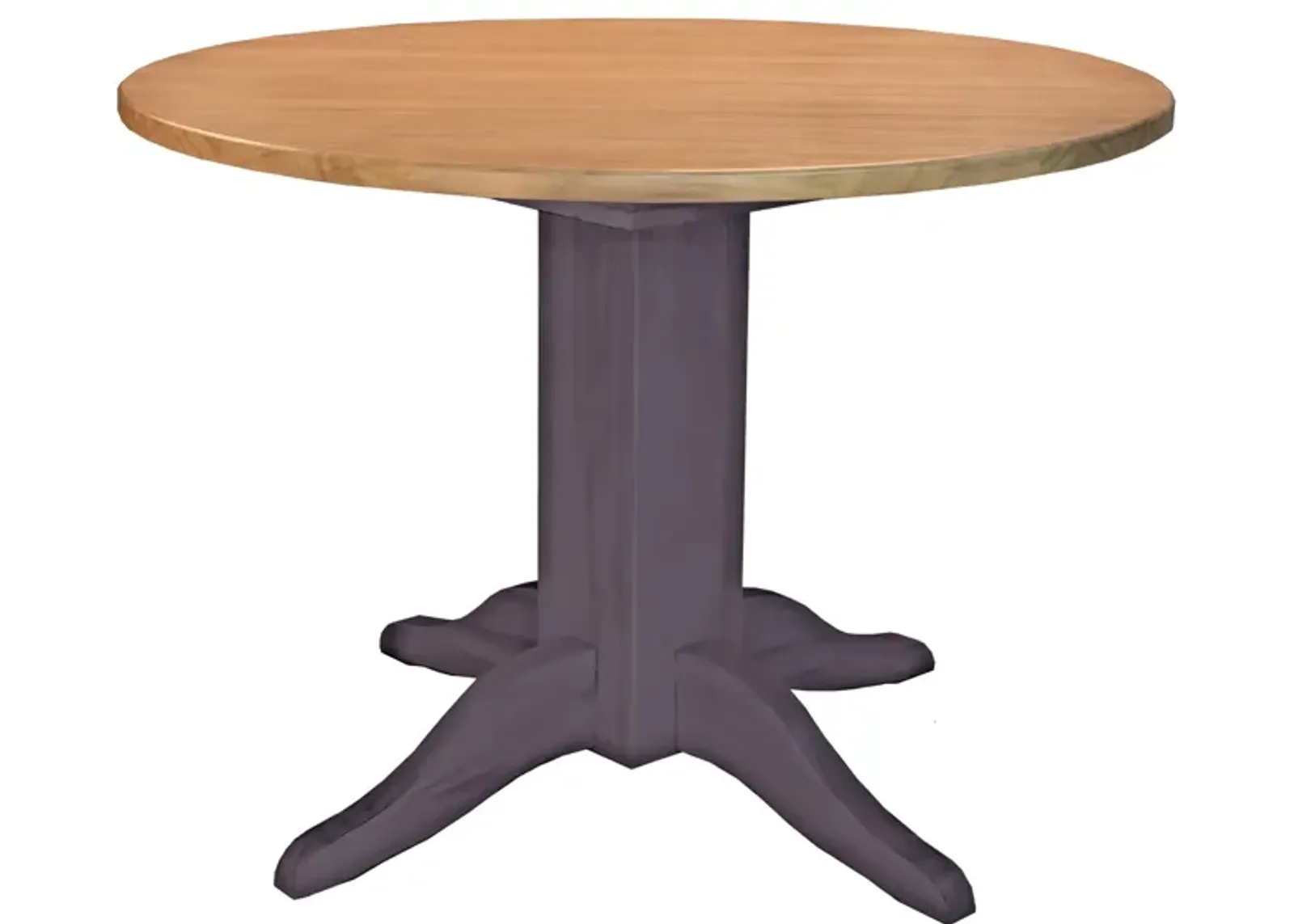 Port Townsend Round Double Drop Leaf Dining Table in Gull Gray-Seaside Pine by A-America