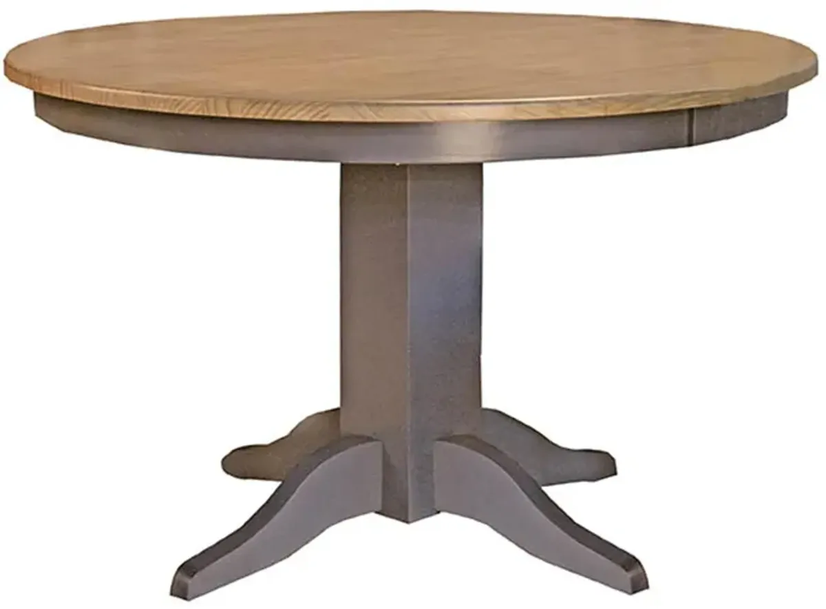 Port Townsend Round Dining Table in Gull Gray-Seaside Pine by A-America