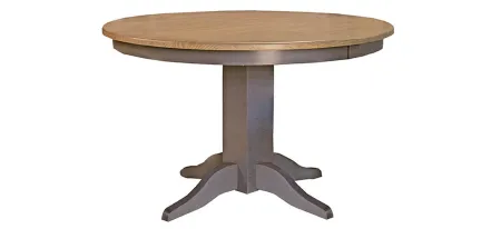 Port Townsend Round Dining Table in Gull Gray-Seaside Pine by A-America