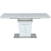 Gwen Dining Table in White by Chintaly Imports
