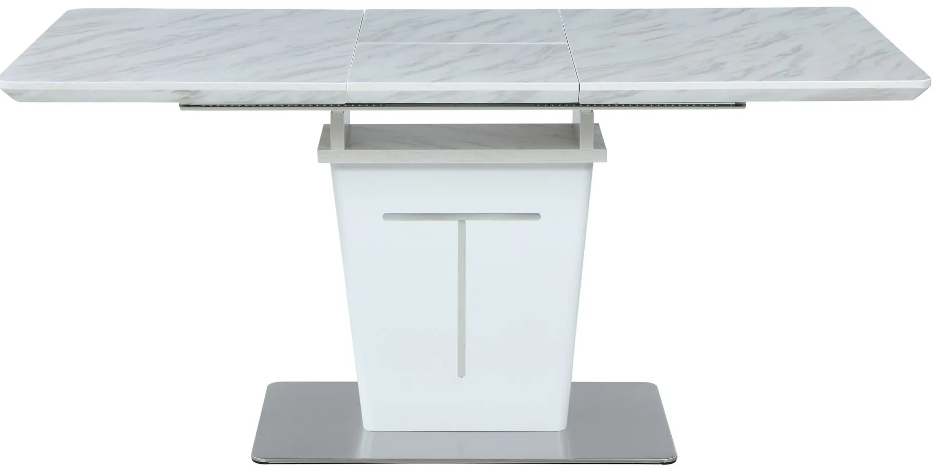 Gwen Dining Table in White by Chintaly Imports