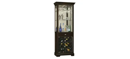 Gimlet Wine Cabinet in Black Coffee by Howard Miller Clock