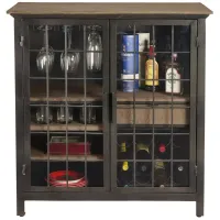 Andie Wine & Bar Cabinet in Gray by Howard Miller Clock