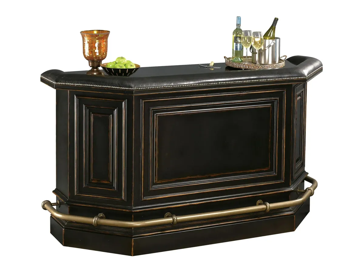 Northport Bar in Worn Black (Brown Undertone) by Howard Miller Clock