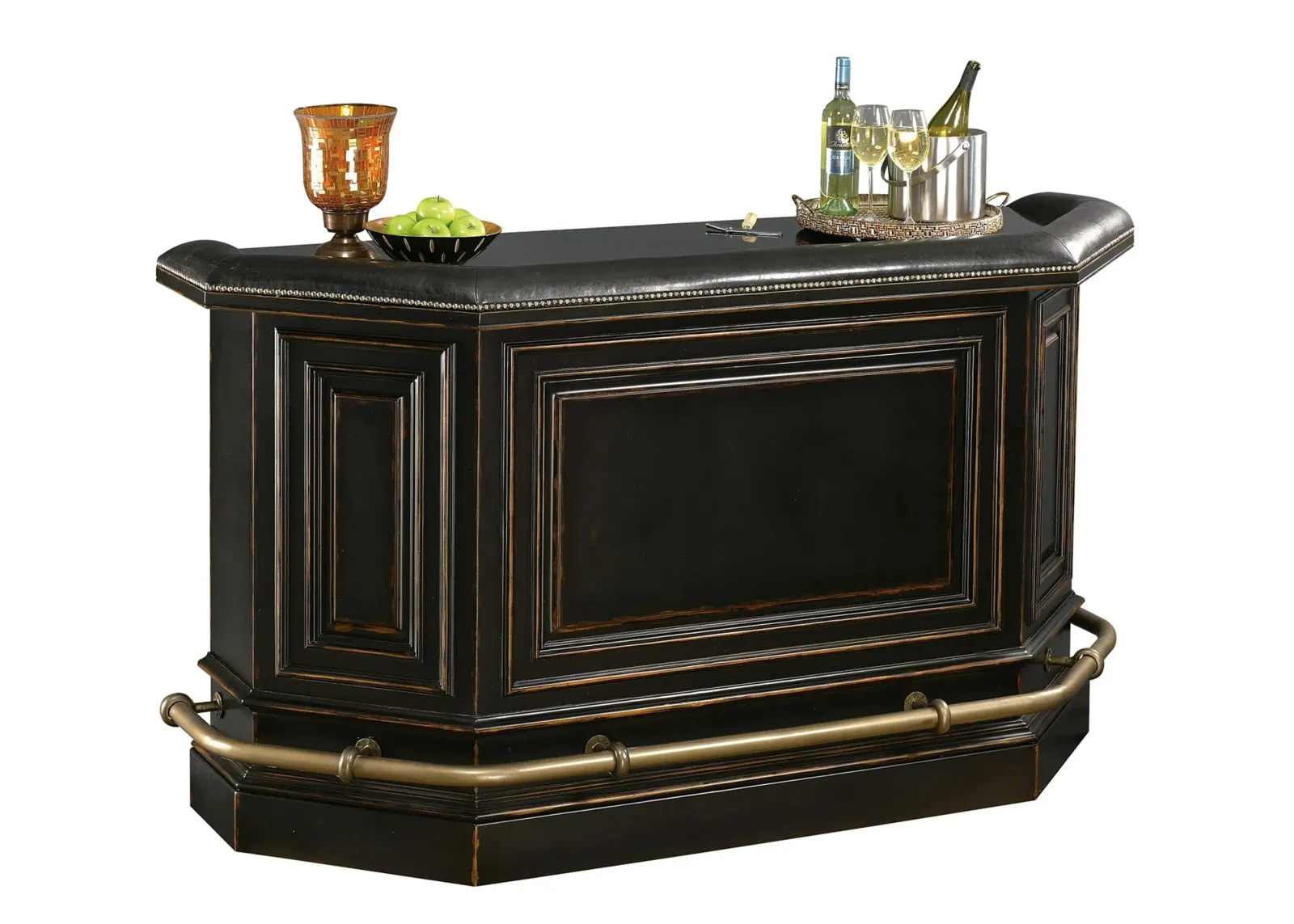 Northport Bar in Worn Black (Brown Undertone) by Howard Miller Clock