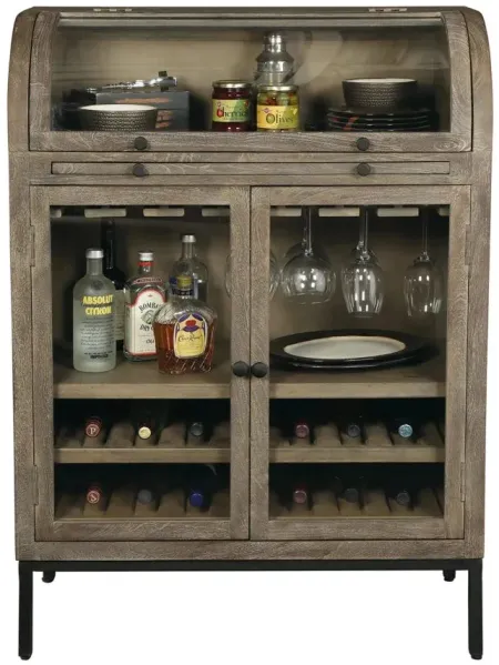 Paloma Wine & Bar Cabinet in Gray by Howard Miller Clock