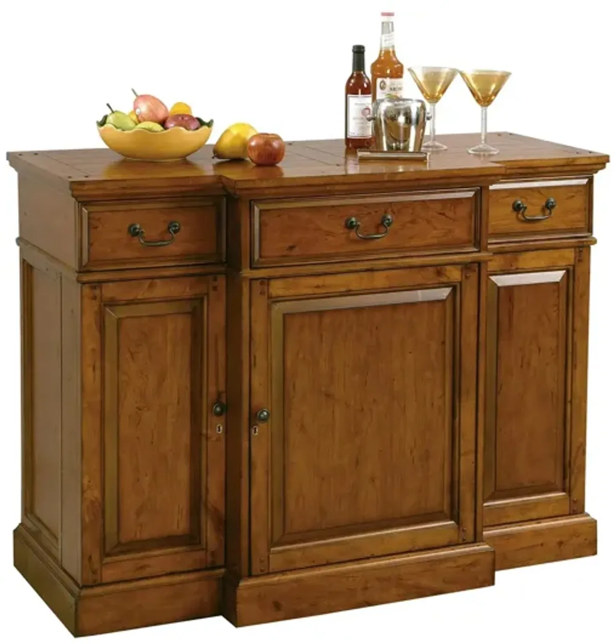 Shiraz Wine Console in Indian Summer by Howard Miller Clock