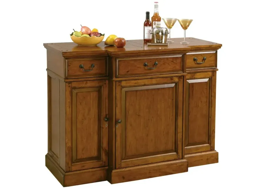 Shiraz Wine Console in Indian Summer by Howard Miller Clock