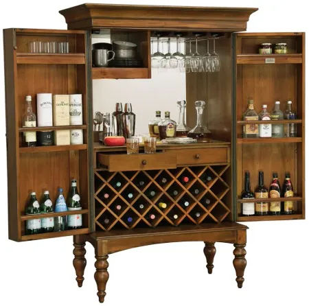 Toscana Wine Cabinet in Key West by Howard Miller Clock