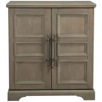 Passport Wine & Bar Console in Aged Grey by Howard Miller Clock