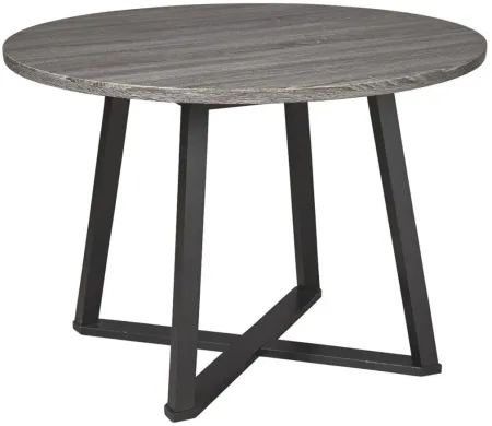 Brigham Round Dining Room Table in Gray/Black by Ashley Furniture