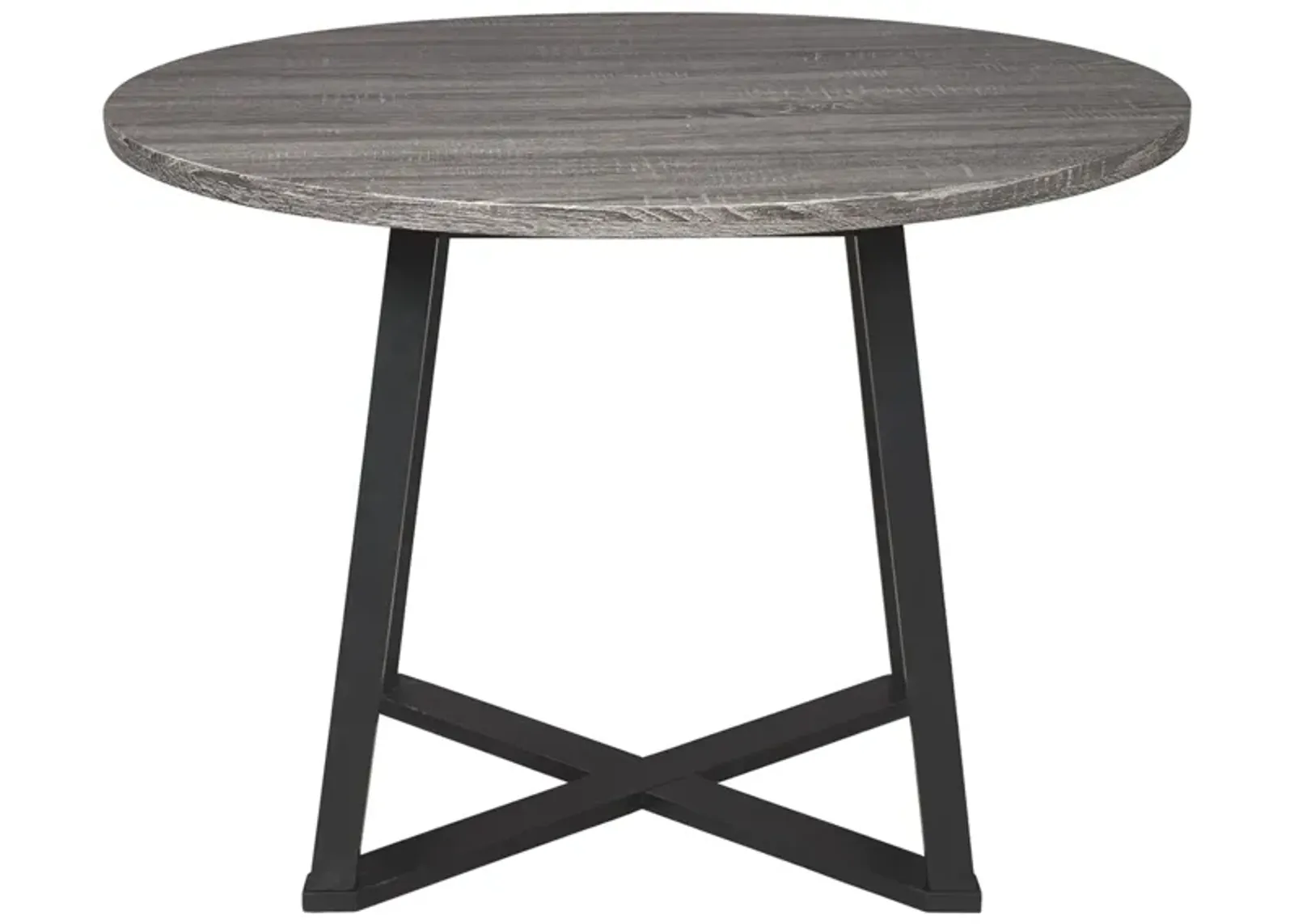 Brigham Round Dining Room Table in Gray/Black by Ashley Furniture