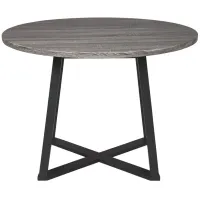 Brigham Round Dining Room Table in Gray/Black by Ashley Furniture