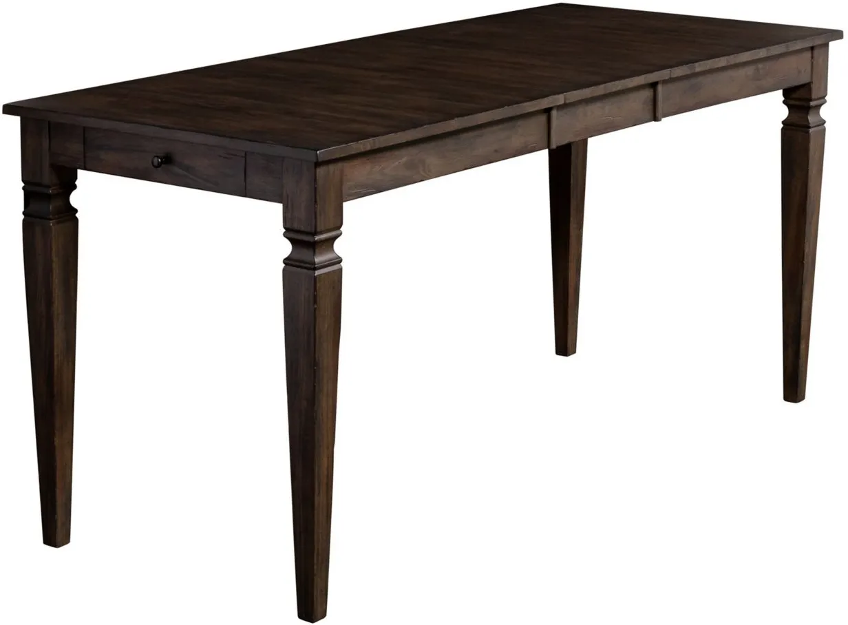 Kingston Rectangular Counter-Height Table with Butterfly Leaf in Dark Gray by A-America