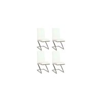 Jade Dining Chairs - Set of 4 in Stainless Steel by Chintaly Imports