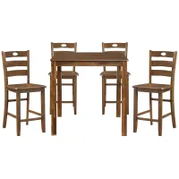 Dune 5-pc. Counter Height Dining Set in Walnut by Homelegance