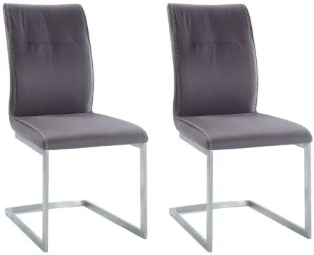 Kalinda Dining Chairs - Set of 2 in Grey by Chintaly Imports
