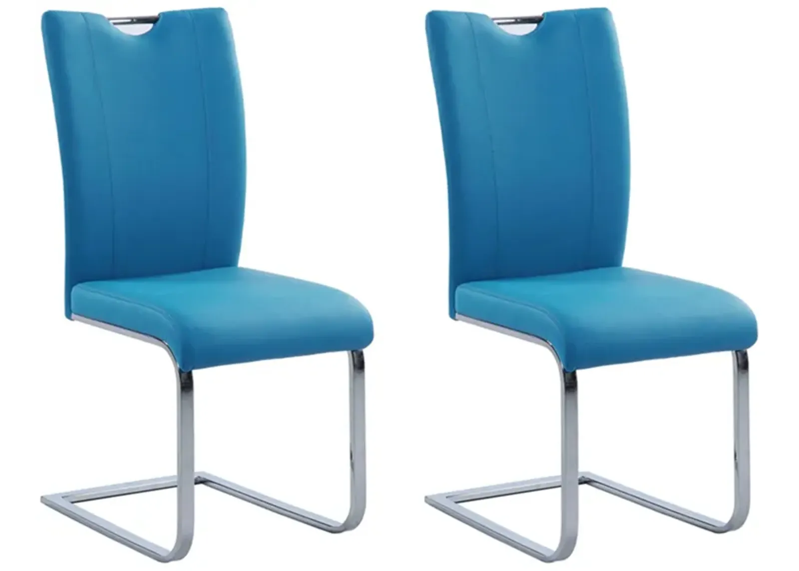 Melissa Dining Chairs - Set of 2 in Blue by Chintaly Imports