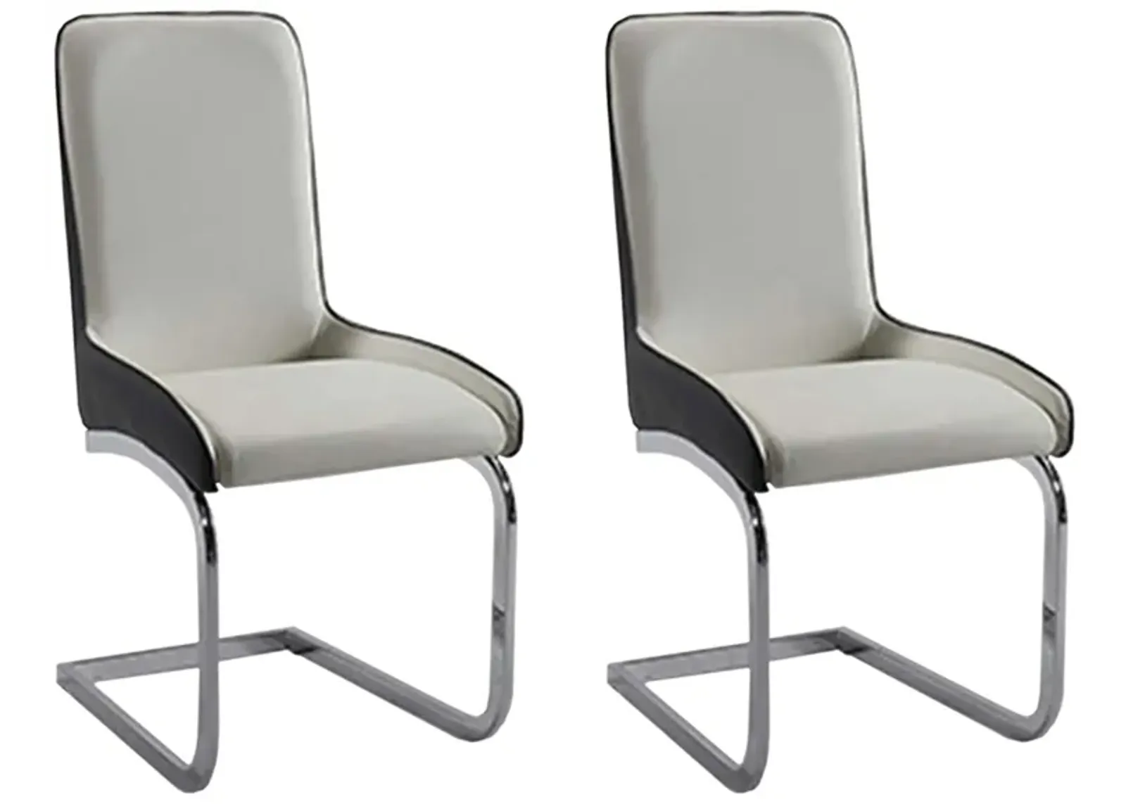 Dreamhouse Dining Chairs - Set of 2 in Gray/White by Chintaly Imports