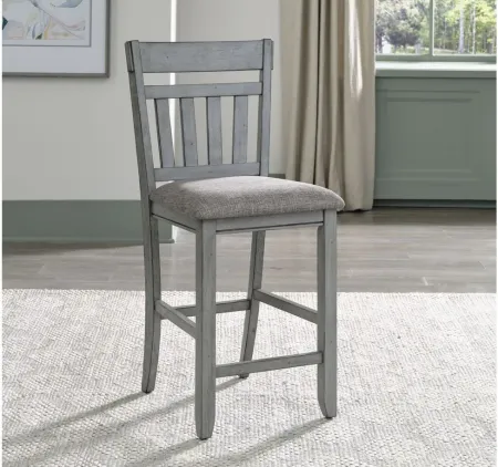 Newport Counter Chair - Set of 2 in Smokey Gray by Liberty Furniture