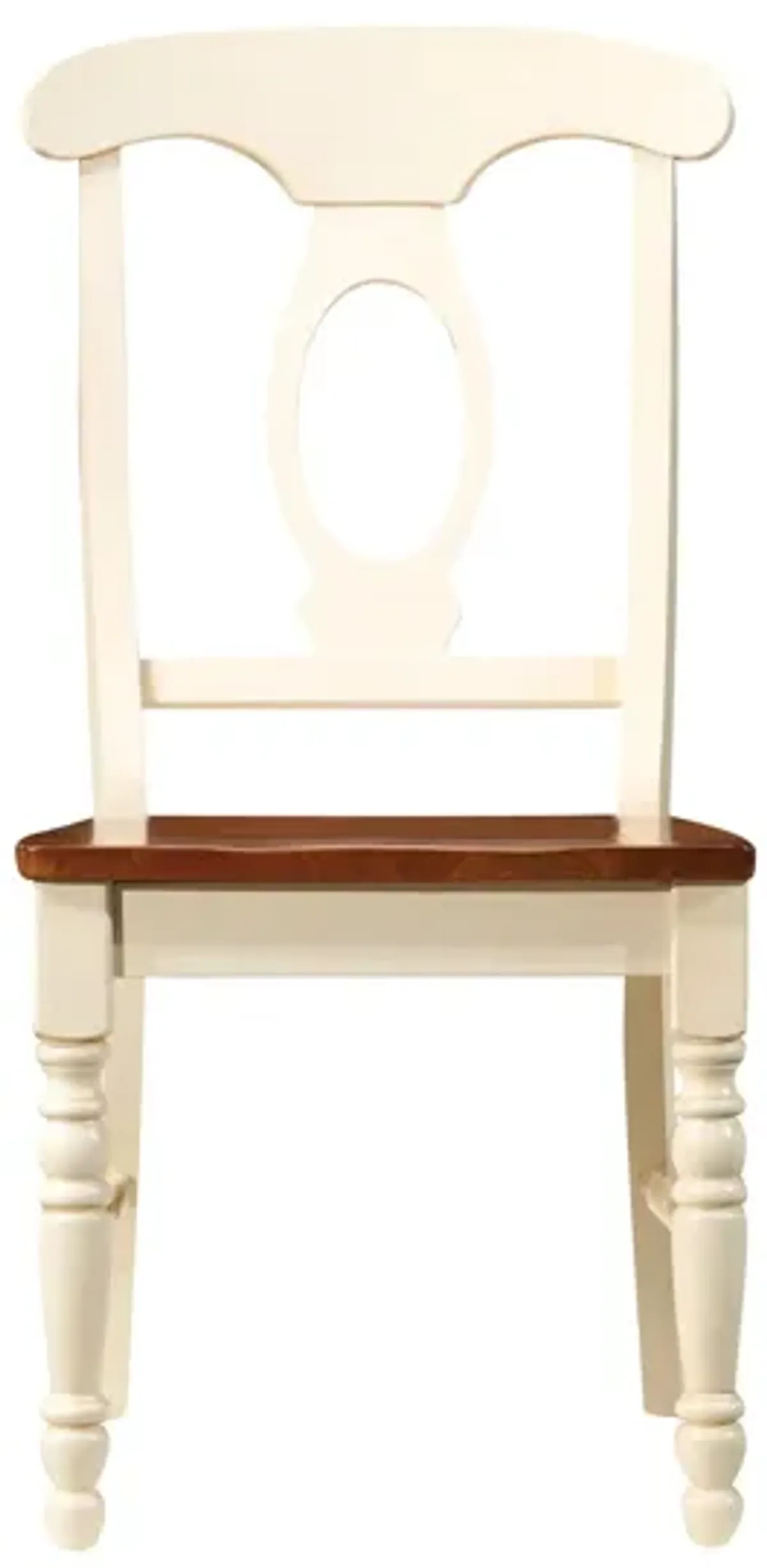 Kenton II Dining Chair in Buttermilk / Dark Walnut by Bellanest