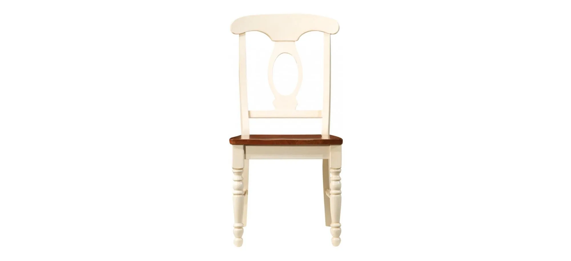 Kenton II Dining Chair in Buttermilk / Dark Walnut by Bellanest