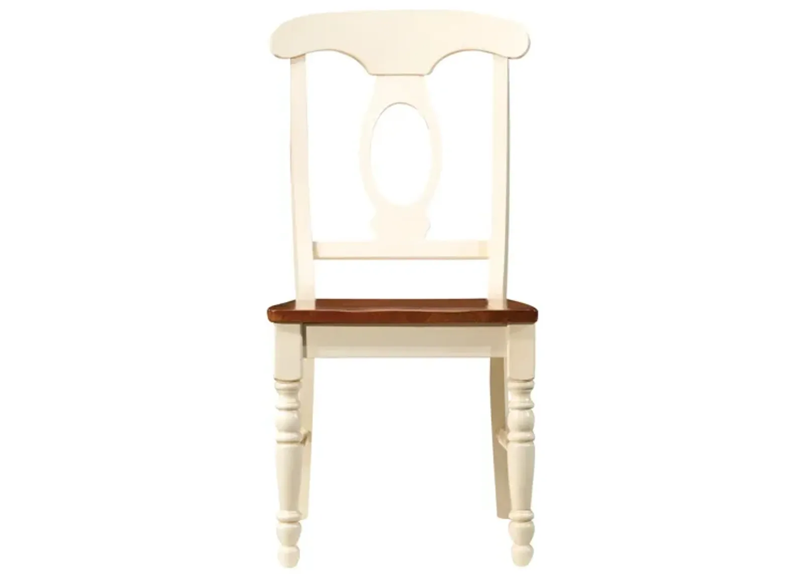 Kenton II Dining Chair in Buttermilk / Dark Walnut by Bellanest