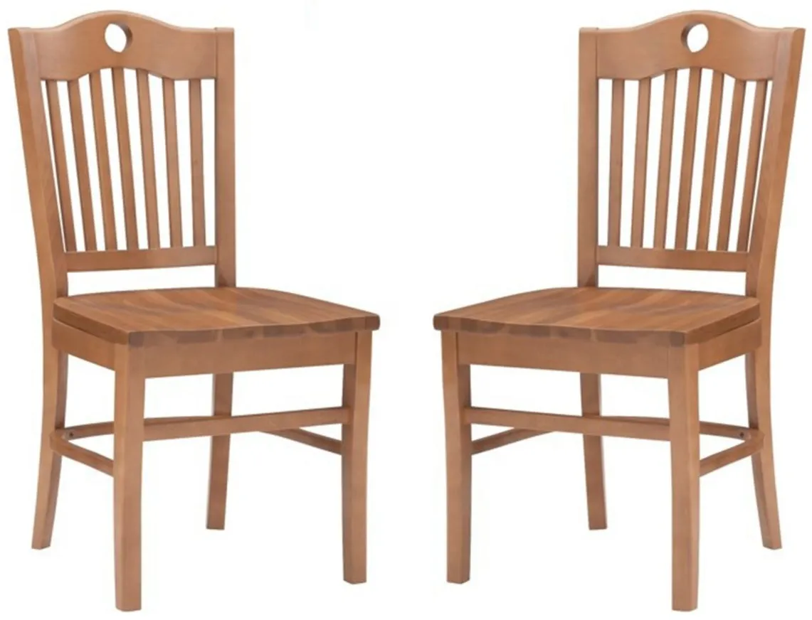 Ragan Dining Chair - Set of 2 in Brown by Linon Home Decor