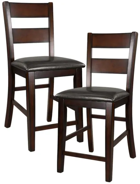 Flannigan Counter Height Dining Chair, Set of 2 in Light Cherry by Homelegance